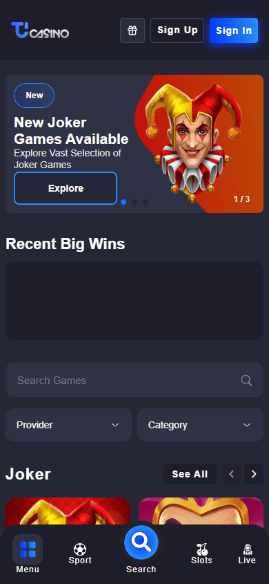 Tucasino_homepage_mobile