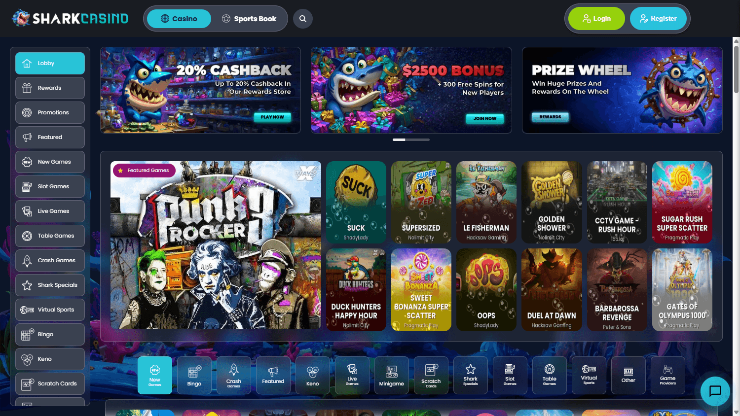 Shark_Casino_homepage_desktop