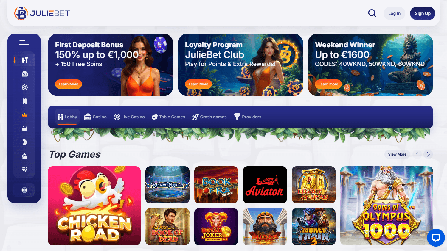 JulieBet_Casino_homepage_desktop