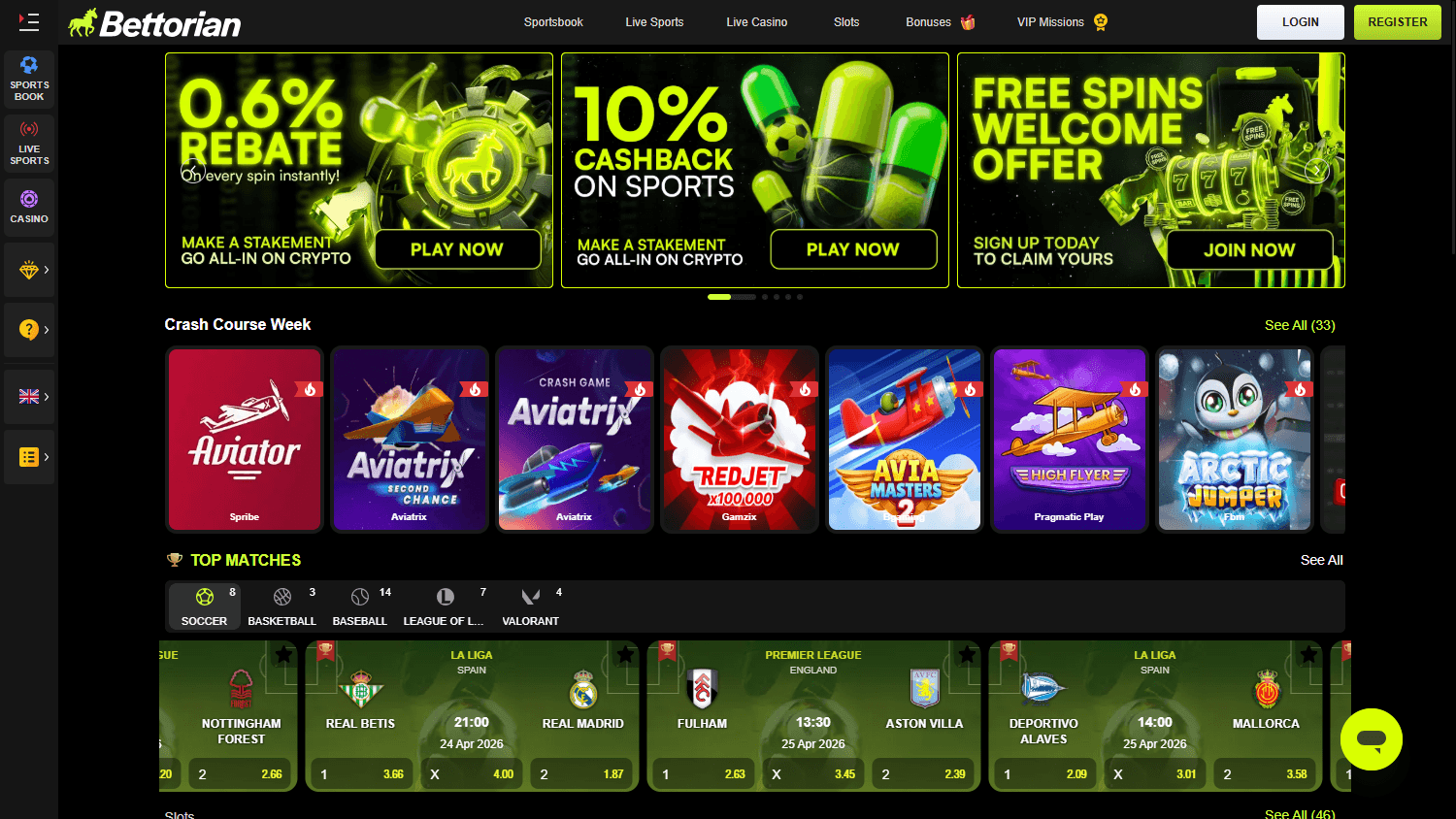 Bettorian_Casino_homepage_desktop