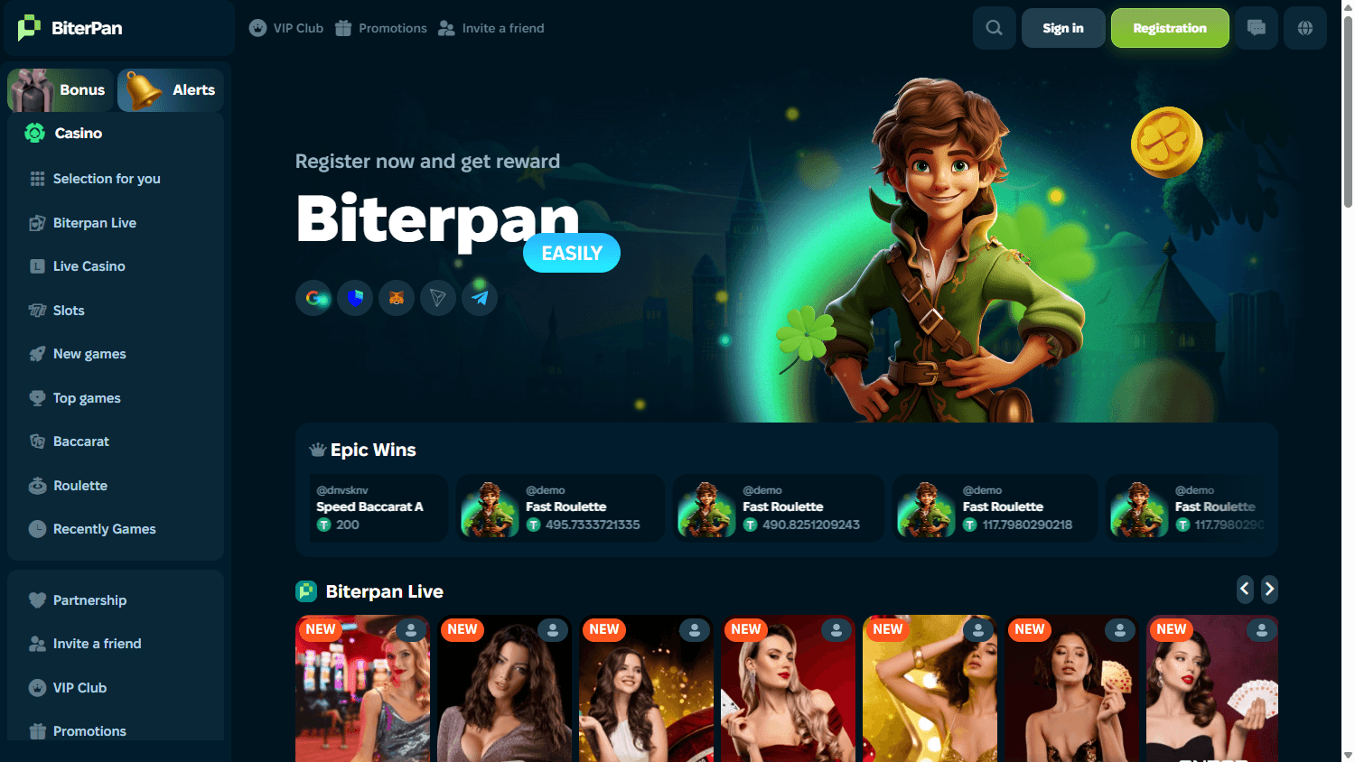 BiterPan_Casino_homepage_desktop