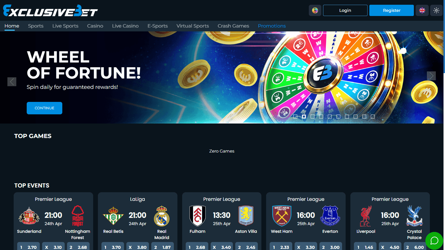 ExclusiveBet_Casino_homepage_desktop