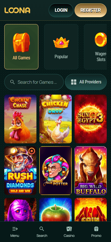 Loonabet_Casino_game_gallery_mobile