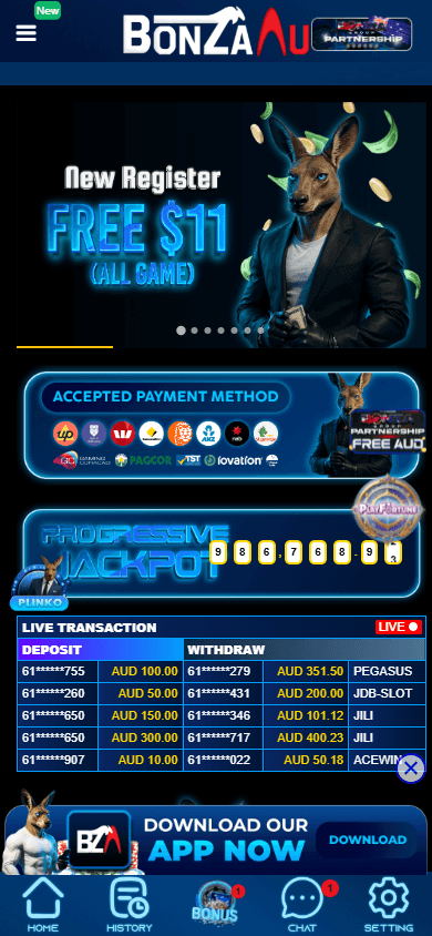 bonzaau_casino_homepage_mobile