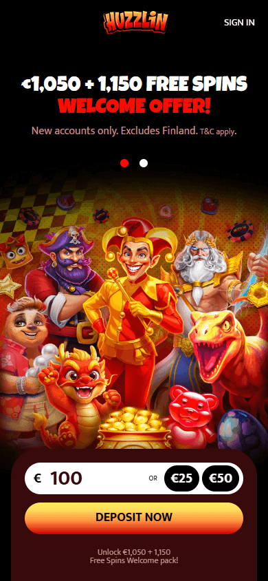 huzzlin_casino_homepage_mobile