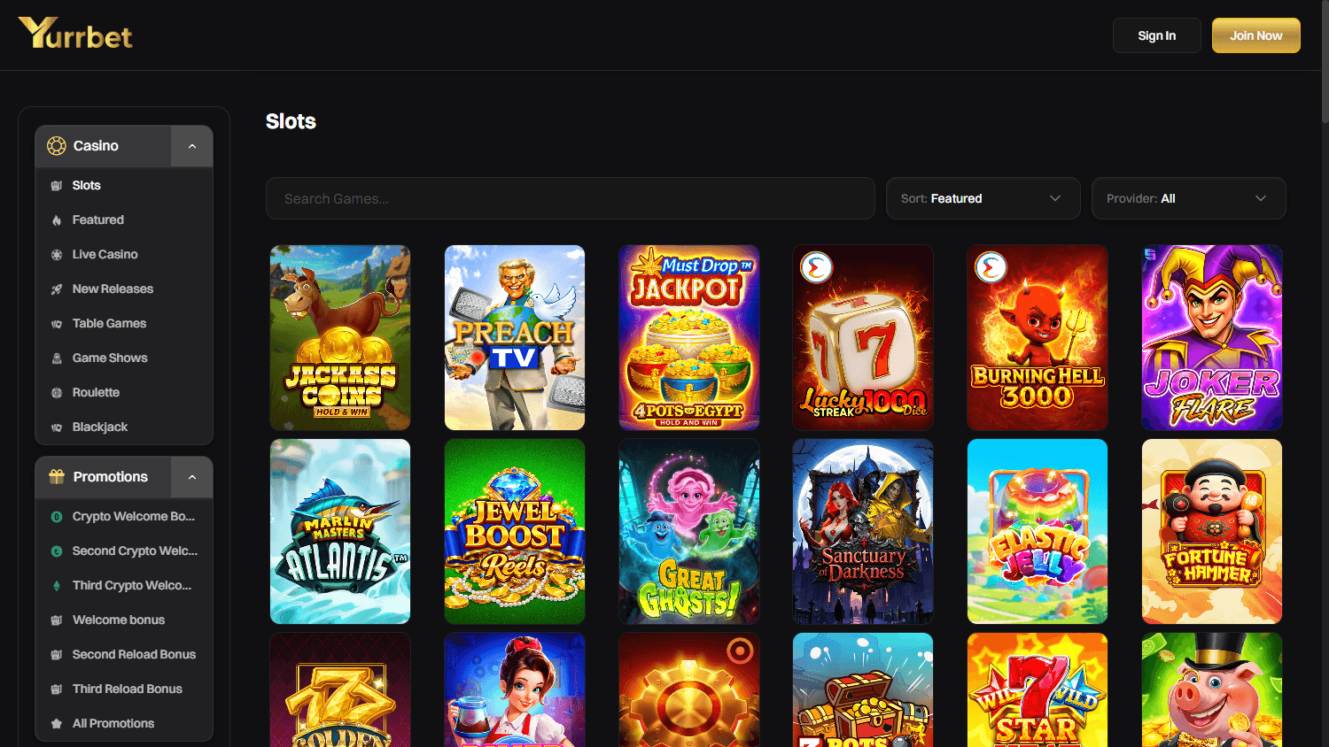 yurrbet_casino_game_gallery_desktop