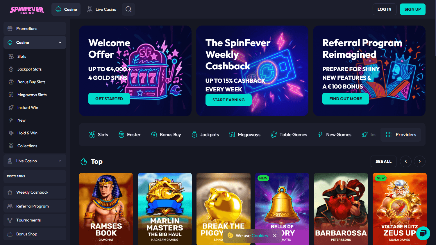 Spin_Fever_Casino_homepage_desktop