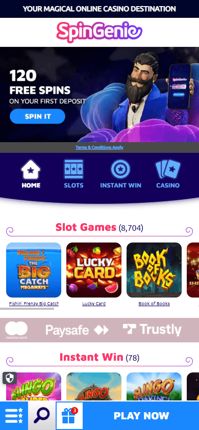 SpinGenie_Casino_homepage_mobile