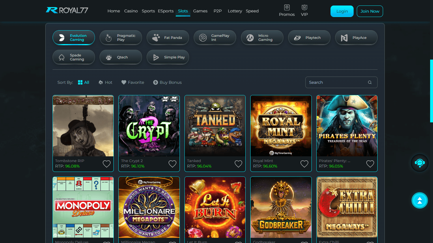 Royal77_Casino_game_gallery_desktop