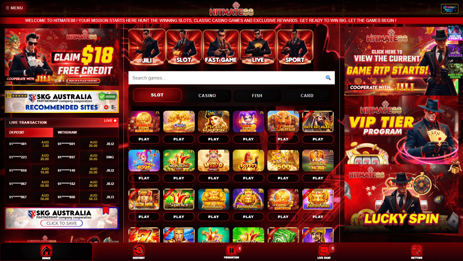 HitMate88_Casino_homepage_desktop