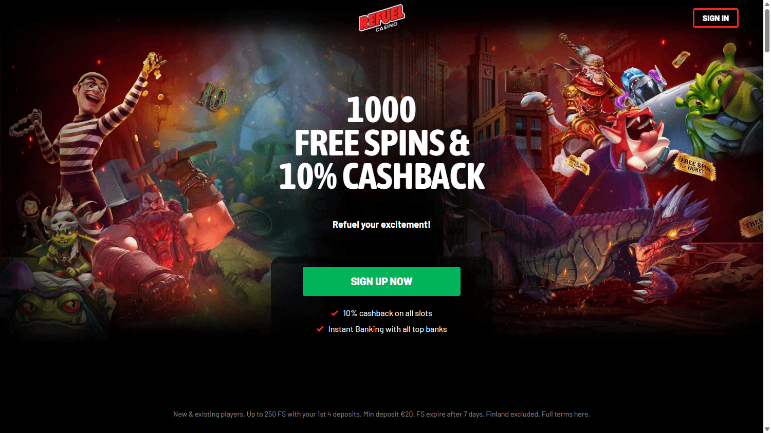 Refuel_Casino_homepage_desktop