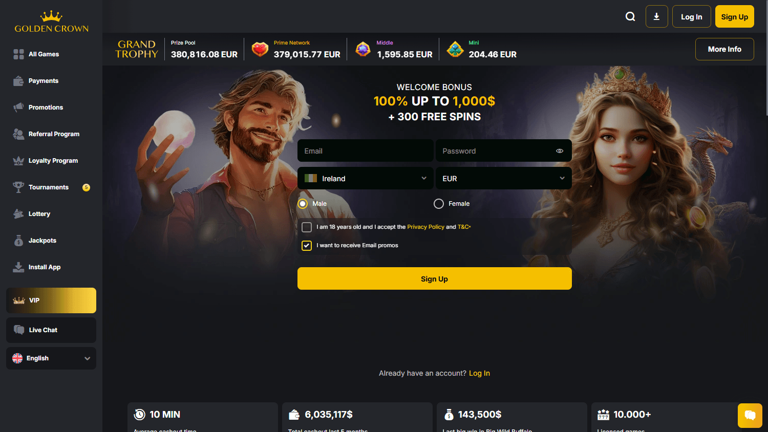 Golden_Crown_Casino_homepage_desktop
