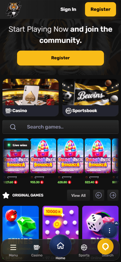 bewins_casino_homepage_mobile