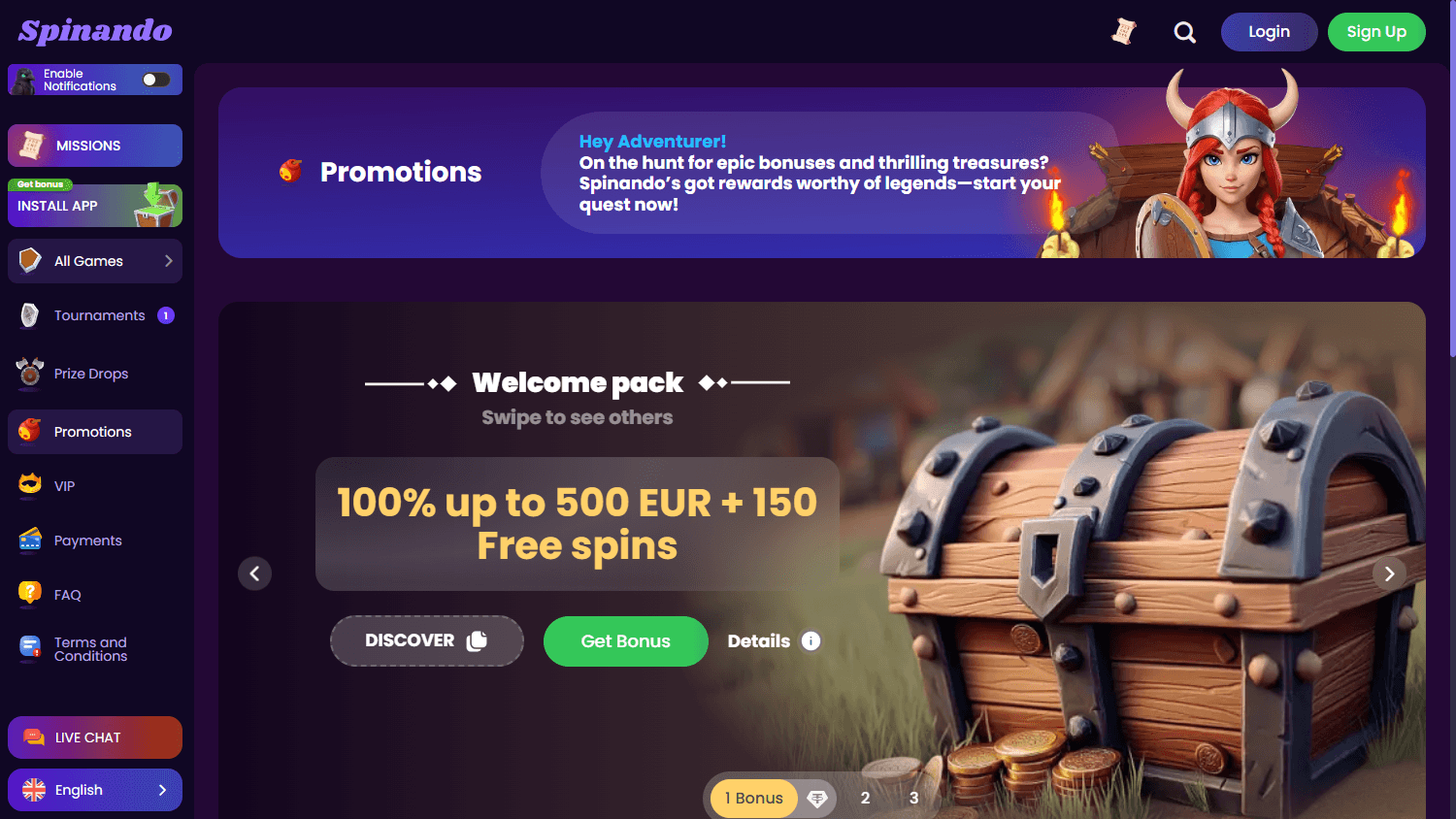 spinando_casino_promotions_desktop