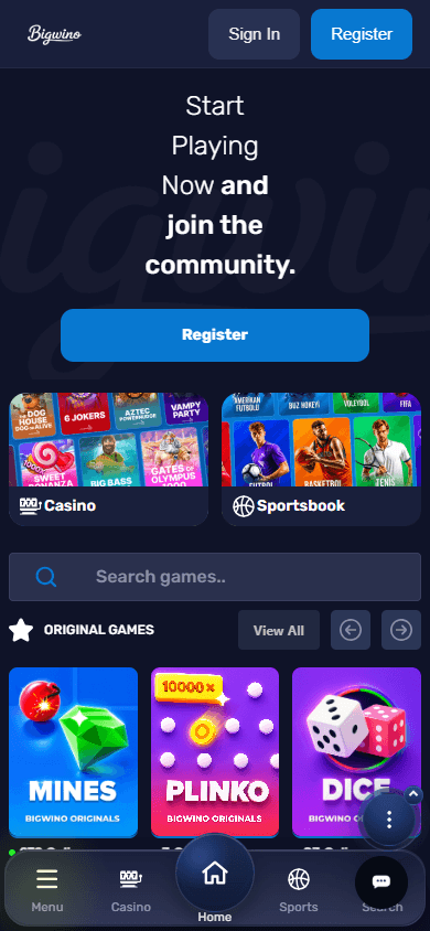 bigwino_casino_homepage_mobile