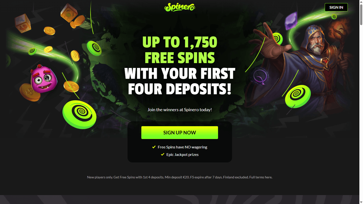 spinero_casino_homepage_desktop