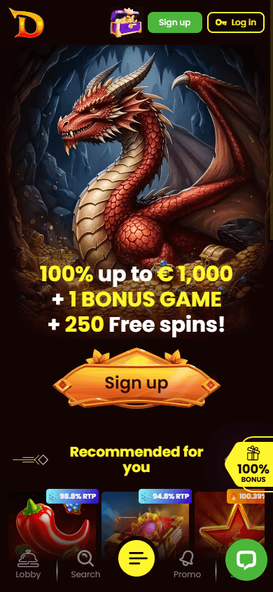 DragonSlots_Casino_homepage_mobile