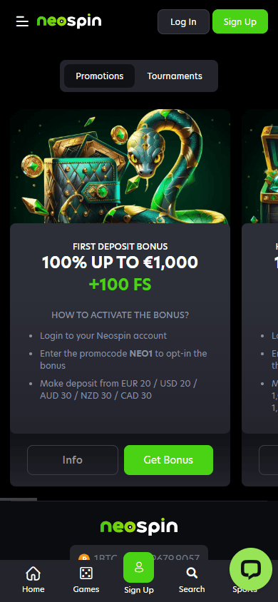 neospin_casino_promotions_mobile