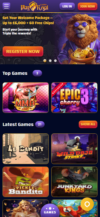 Play_Regal_Casino_homepage_mobile