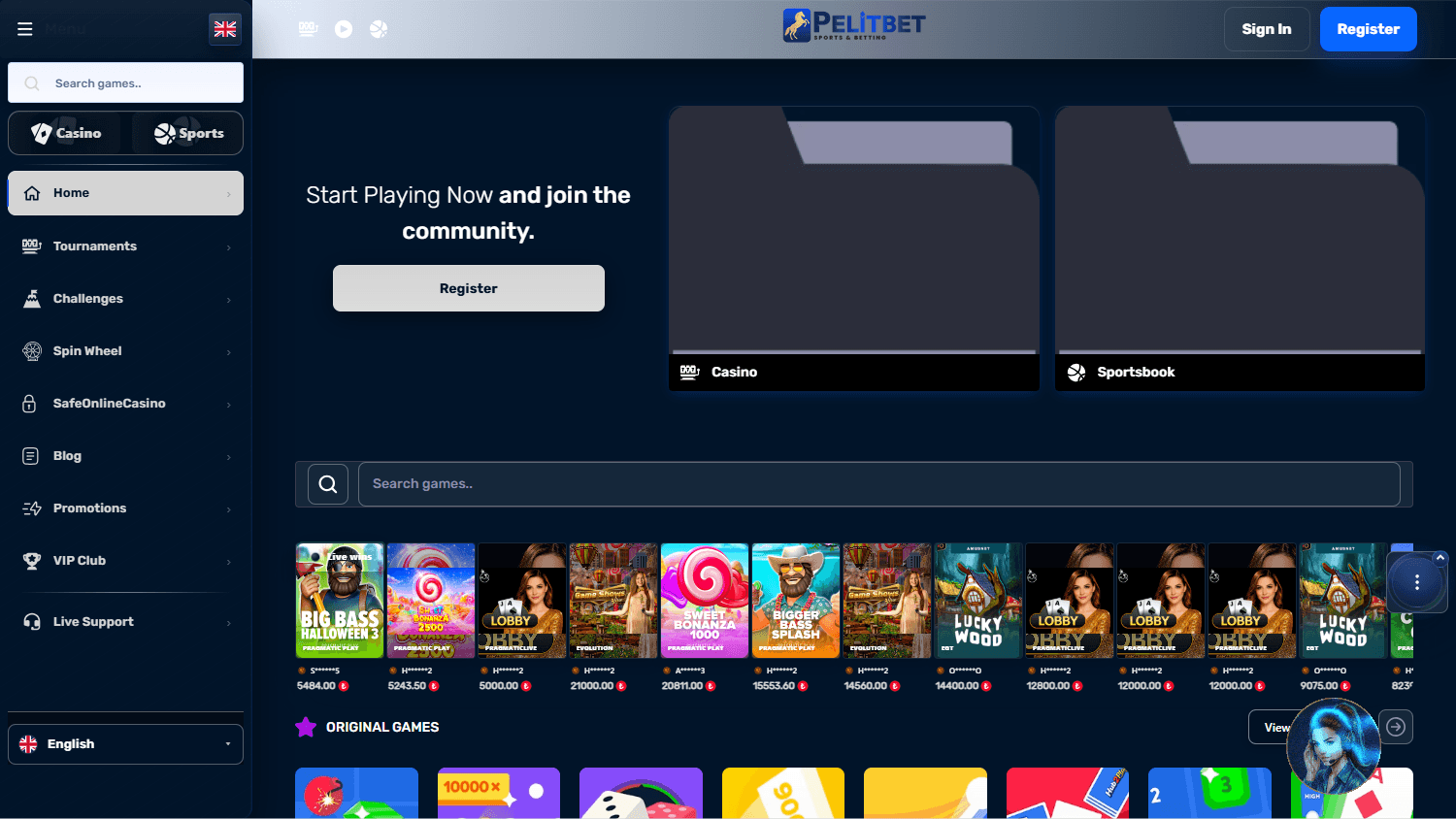 pelitbet_casino_homepage_desktop