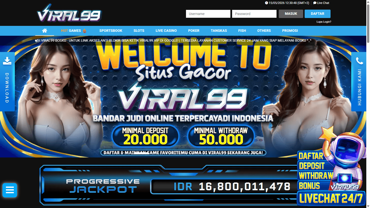 viral99_casino_homepage_desktop