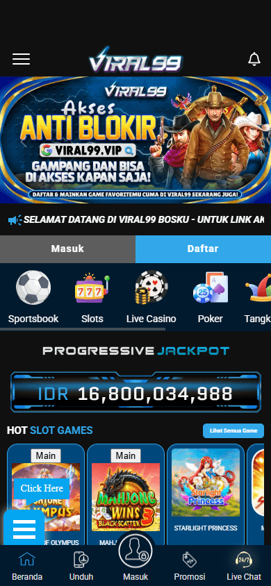 viral99_casino_homepage_mobile