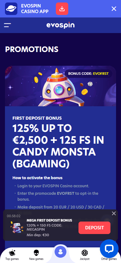 evospin_casino_promotions_mobile