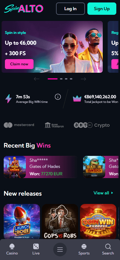 spinalto_casino_homepage_mobile