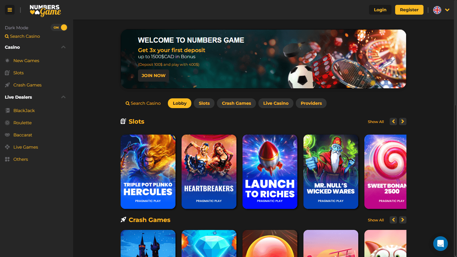 Numbers_Game_Casino_homepage_desktop