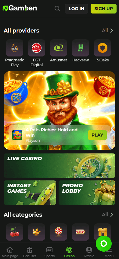 Gamben_Casino_game_gallery_mobile