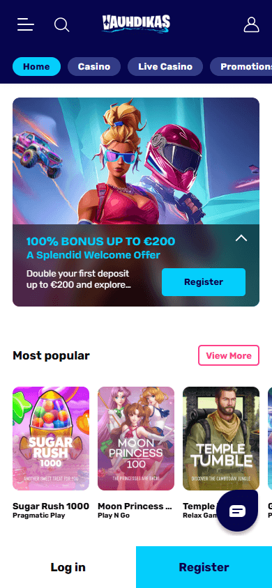 vauhdikas_casino_homepage_mobile