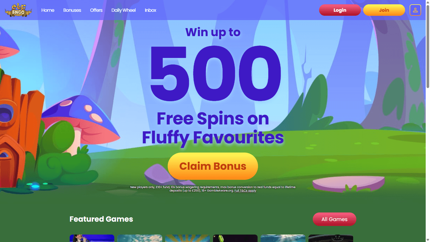 elf_bingo_casino_homepage_desktop