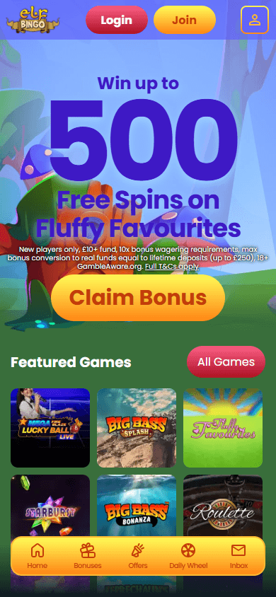 elf_bingo_casino_homepage_mobile