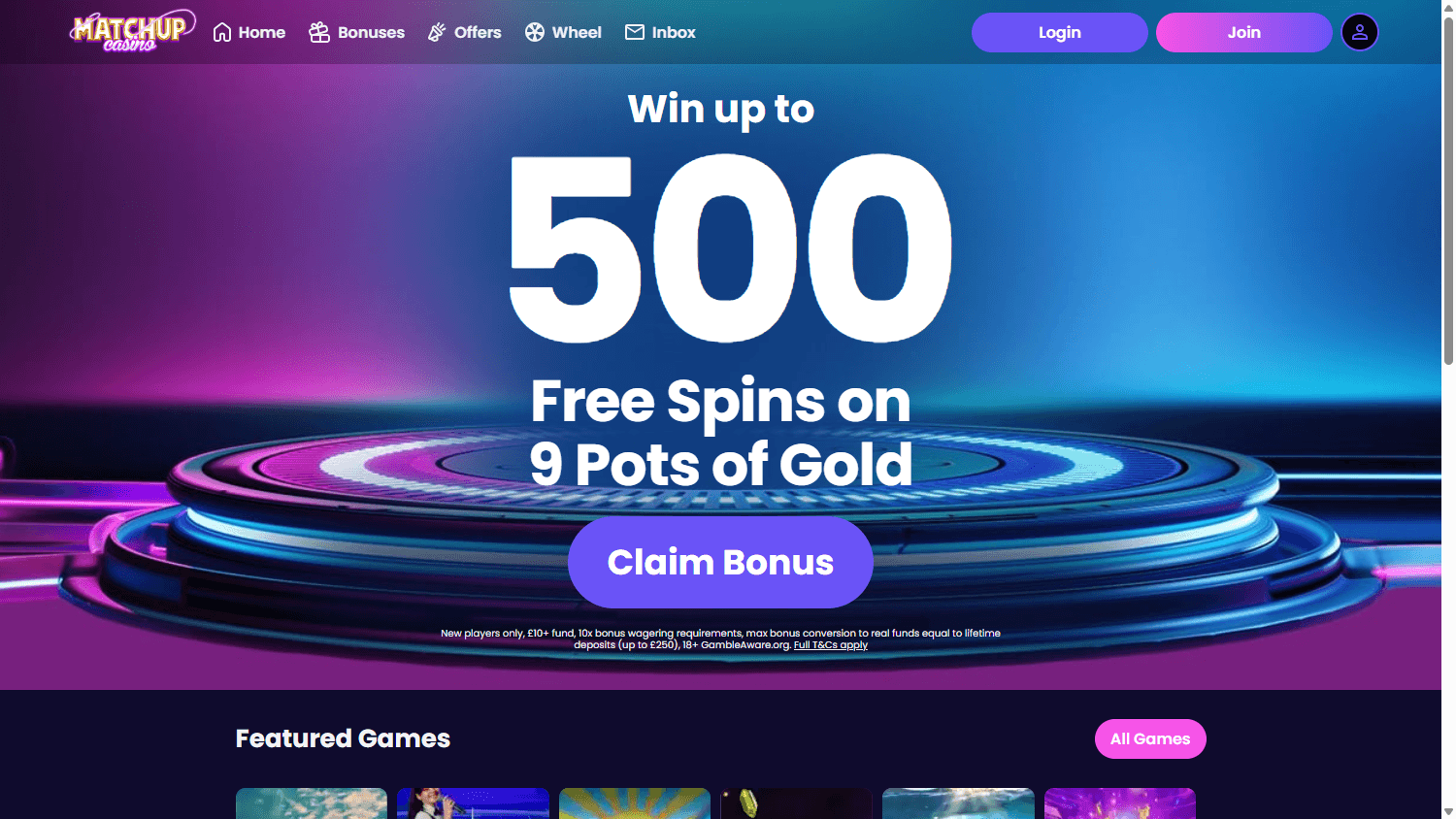 matchup_casino_homepage_desktop