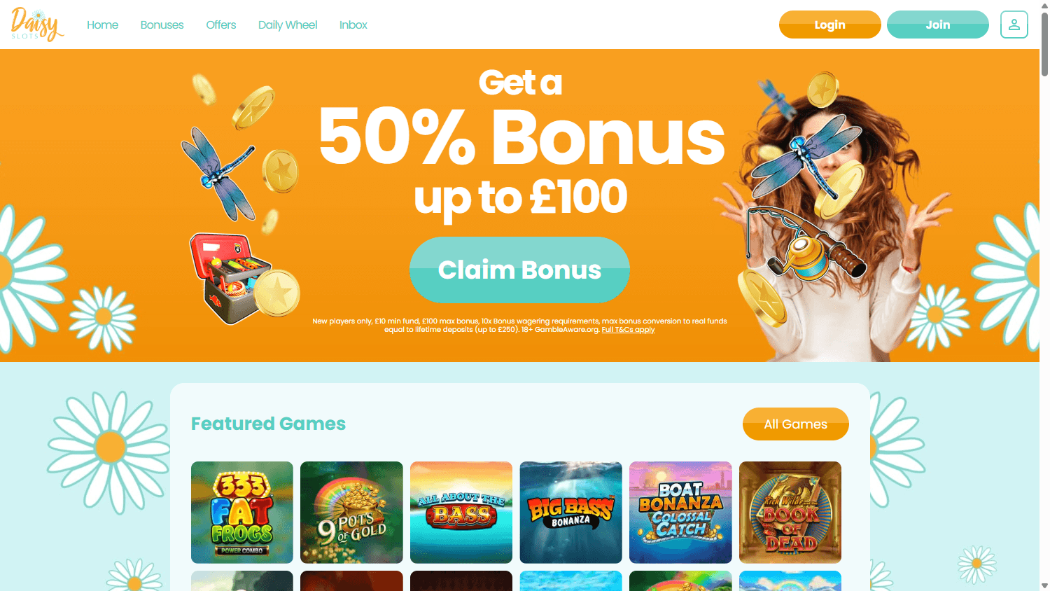 Daisy_Slots_Casino_homepage_desktop