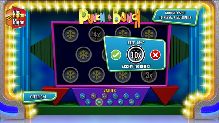 The Price Is Right slot & Punch A Bunch feature