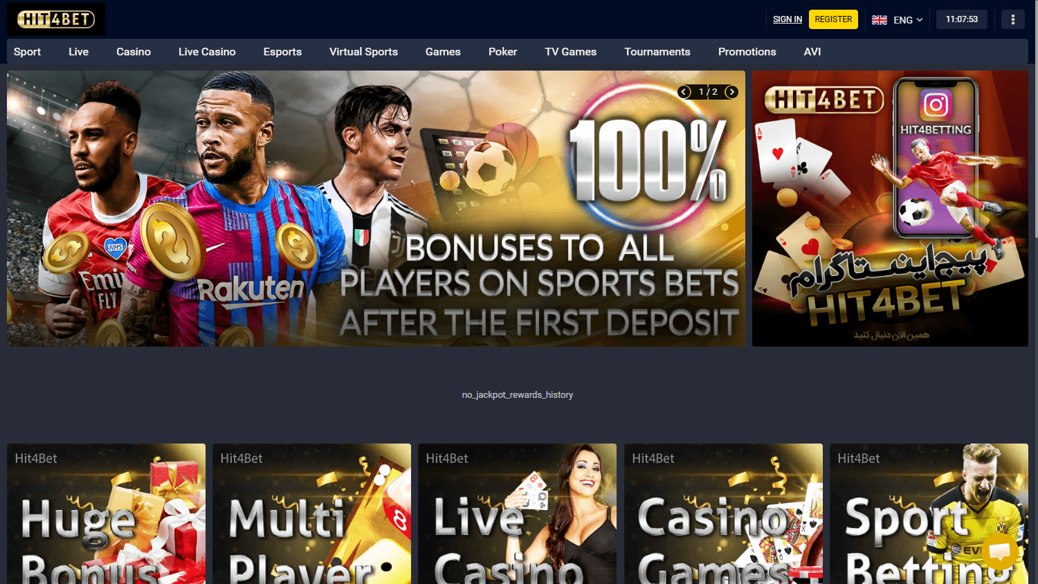 hit4bet_casino_homepage_desktop