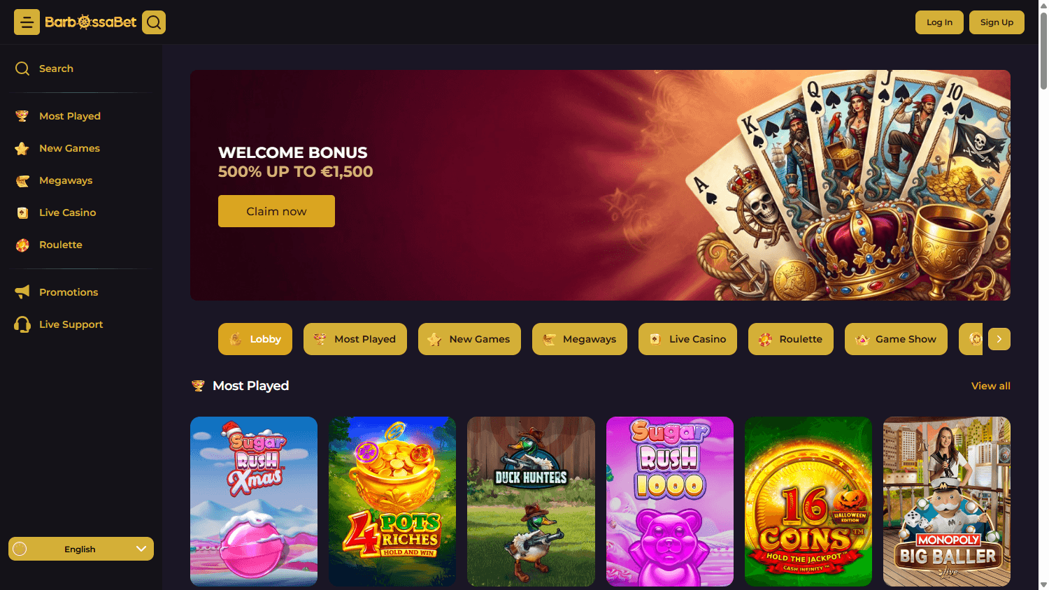 barbossabet_casino_homepage_desktop