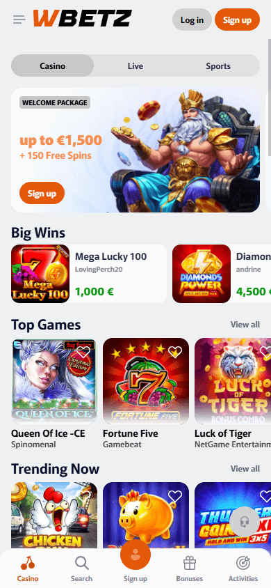 wbetz_casino_homepage_mobile