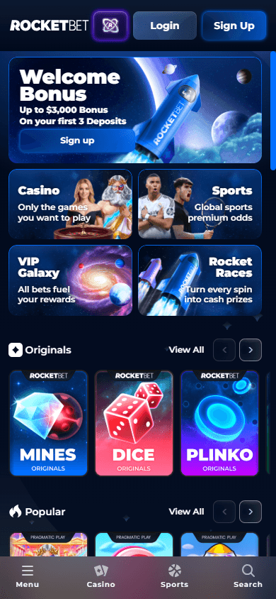 rocketbet_casino_homepage_mobile