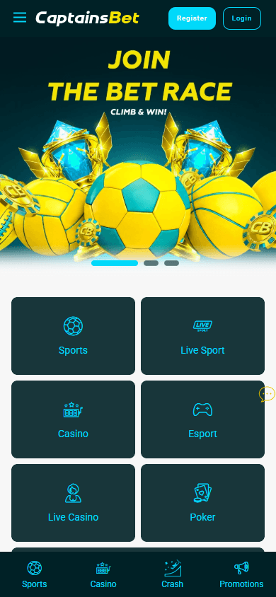 captainsbet_casino_homepage_mobile