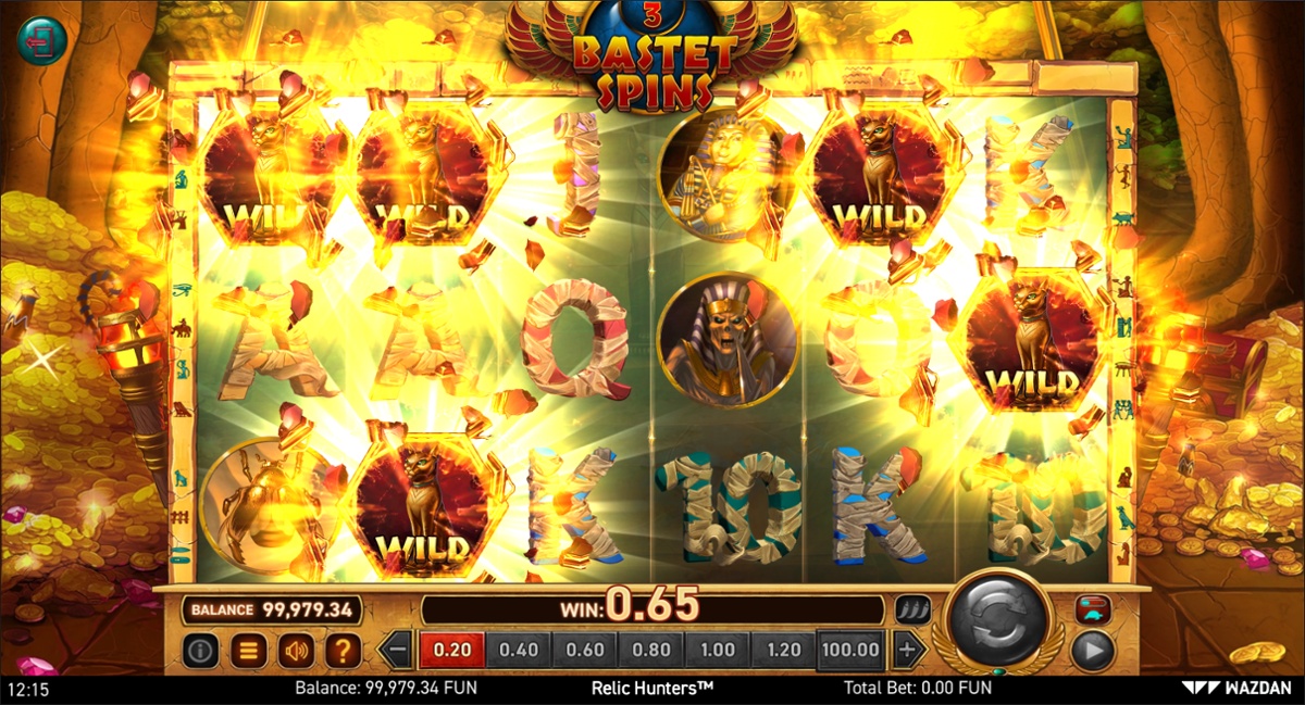 Bastet spins feature in Relic Hunters