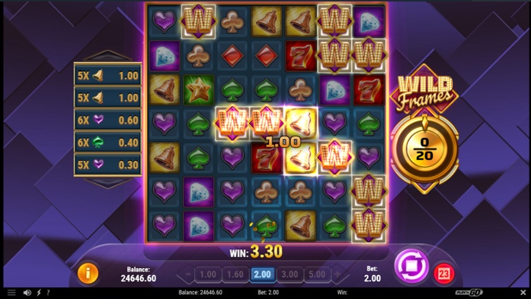 Wild Frames slot win