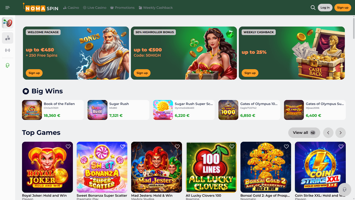 nomaspin_casino_homepage_desktop