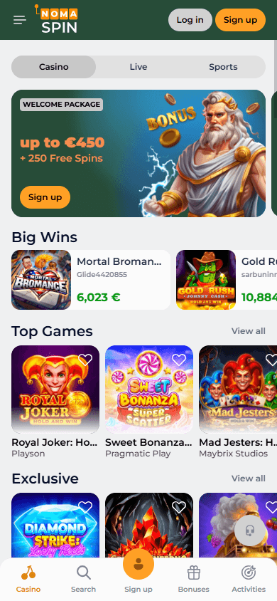 nomaspin_casino_homepage_mobile