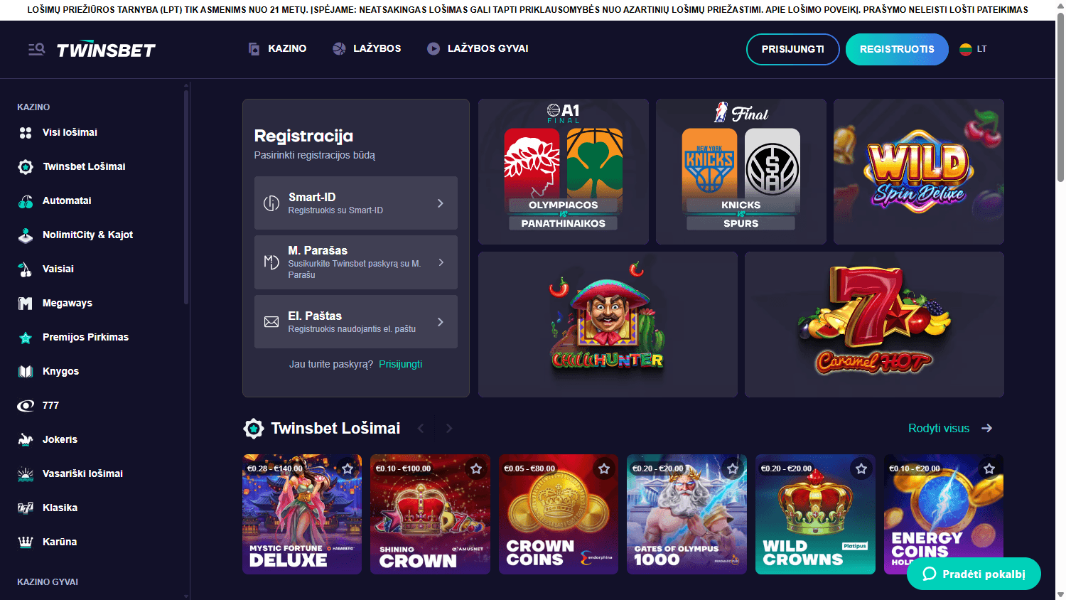 twinsbet_casino_homepage_desktop