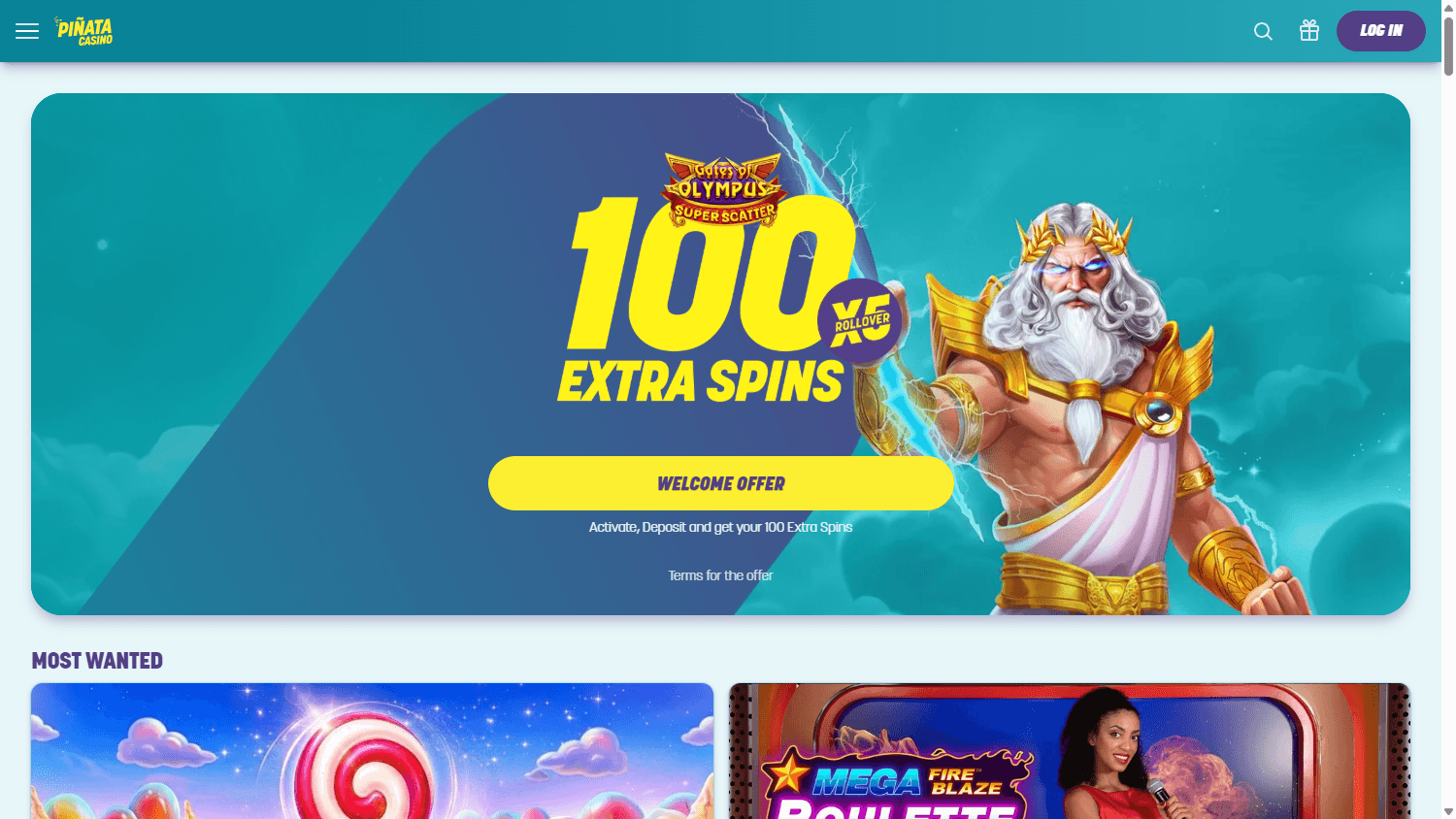 pinata_casino_homepage_desktop