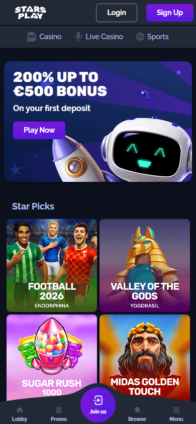starsplay_casino_homepage_mobile