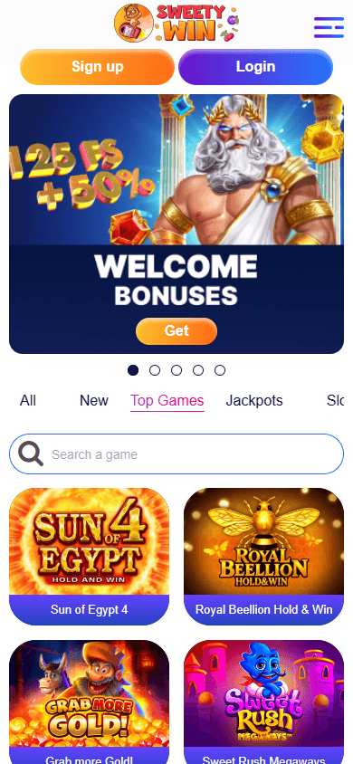 sweety_win_casino_homepage_mobile