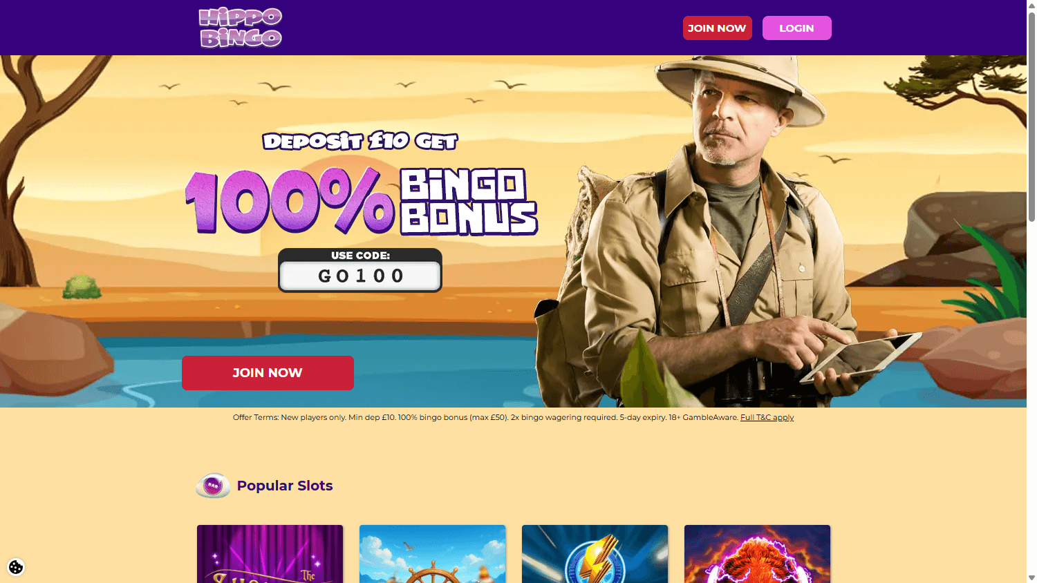 hippo_bingo_casino_homepage_desktop
